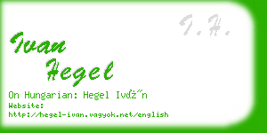 ivan hegel business card